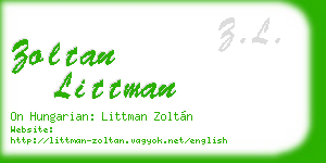 zoltan littman business card